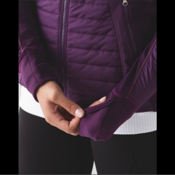 Lululemon RARE Dark Magenta First Mile Puffer Hooded Jacket - Picture 3 of 16